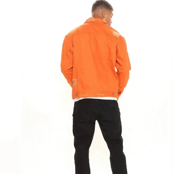 Nova Men Distressed Jean Jacket - Picture 7 of 7